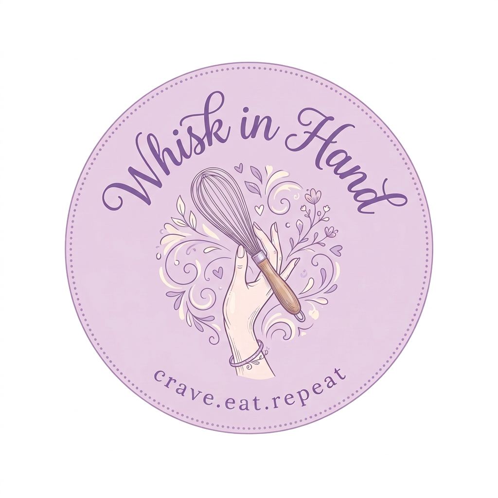 Whisk in Hand logo: a hand holding a whisk
